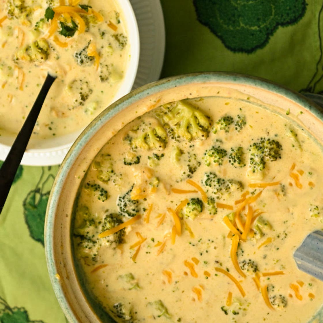 Keto Broccoli Cheese Slow Cooker Soup (Gluten-Free)