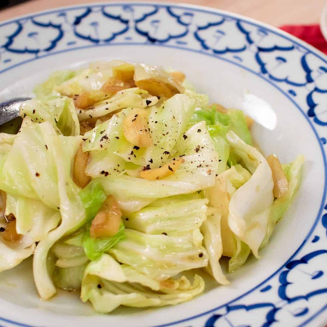 Garlicky Cabbage and Fish Sauce Stir Fry