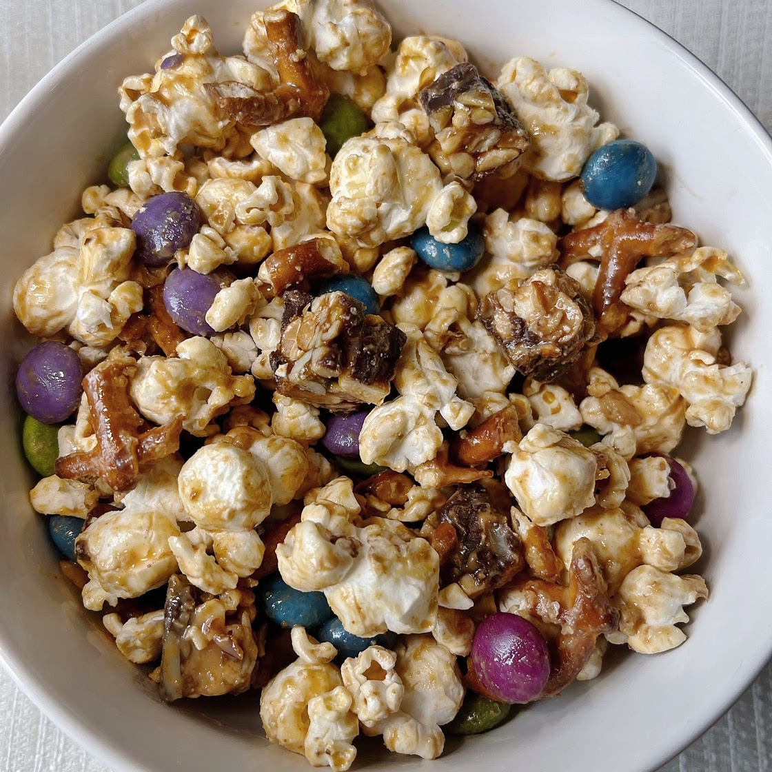 Homemade Peanut Butter Pretzel Popcorn Mix Everyone Will Love