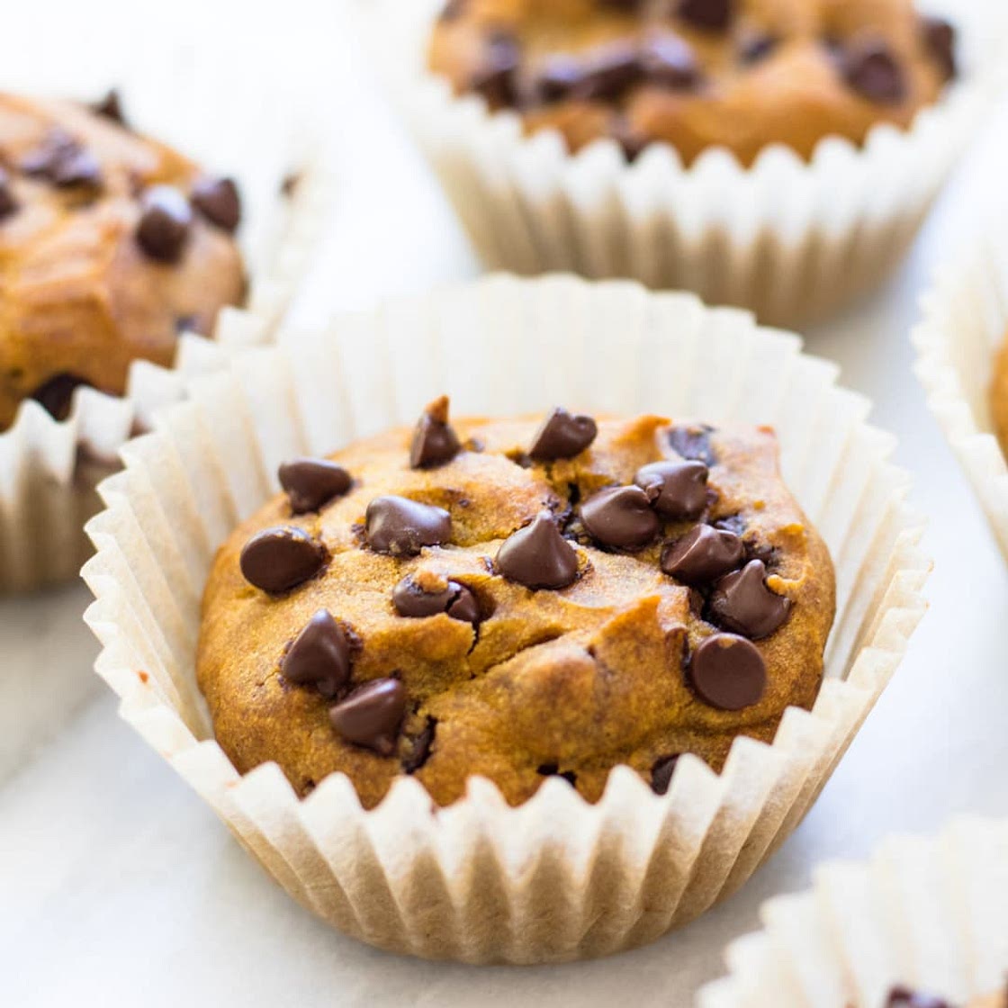 Low FODMAP Pumpkin Muffins with Chocolate Chips