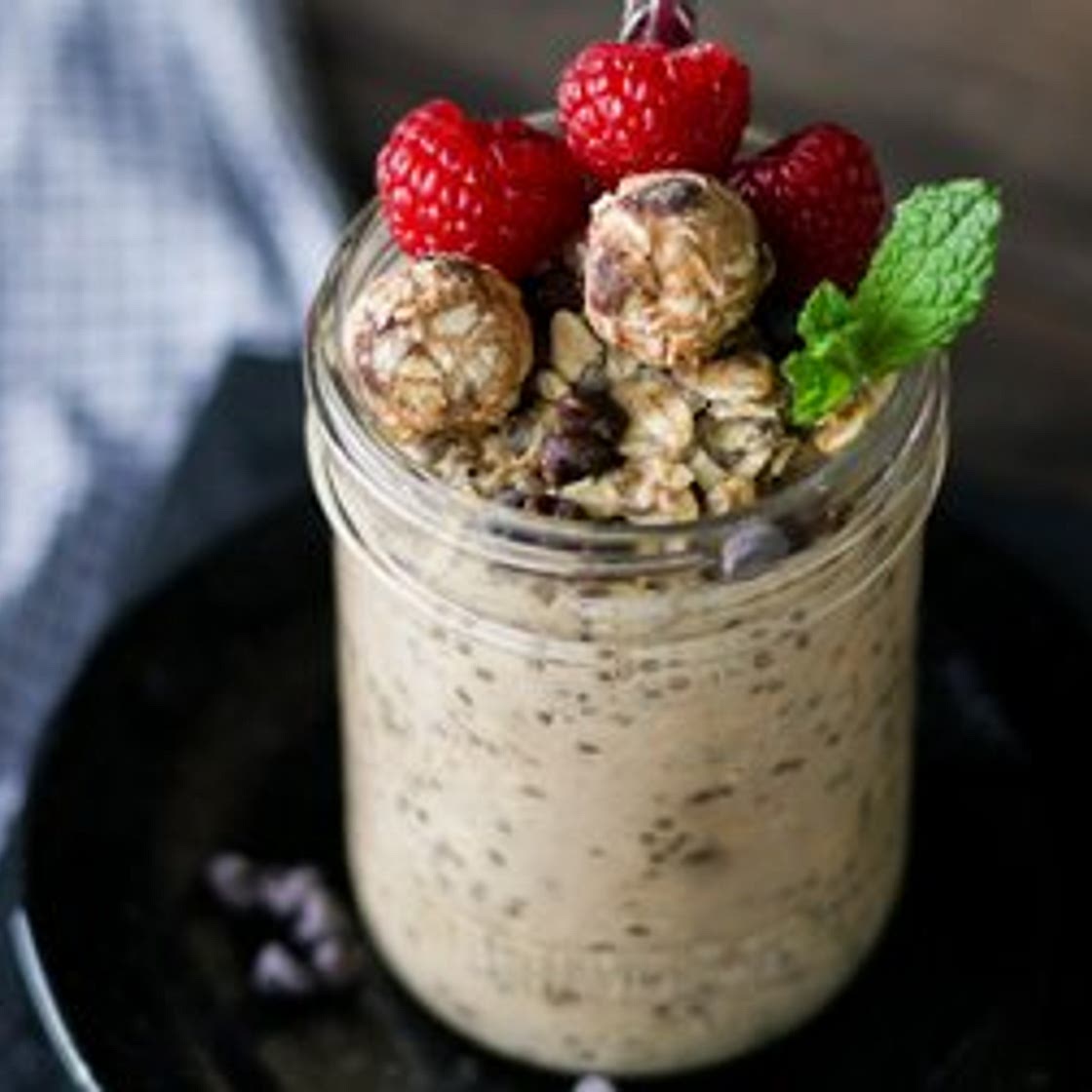 Chocolate Chip Cookie Dough Overnight Oats
