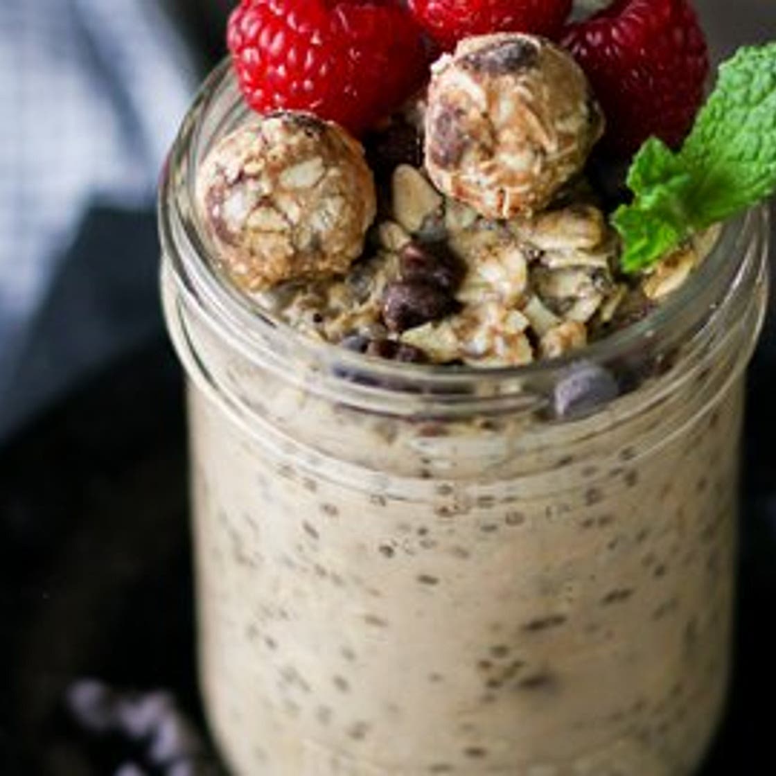 Chocolate Chip Cookie Dough Overnight Oats