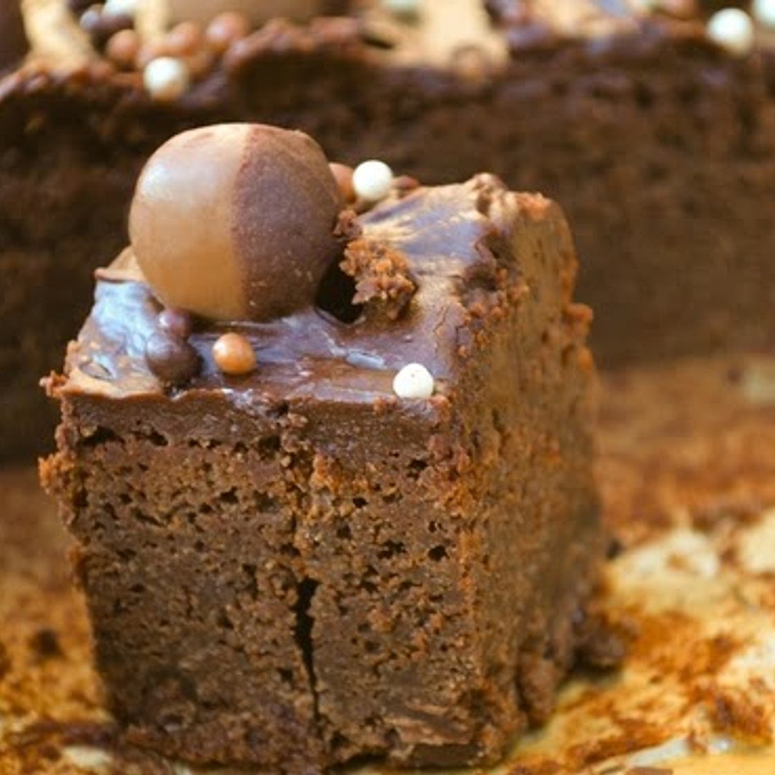 Malteser Fudge Brownies