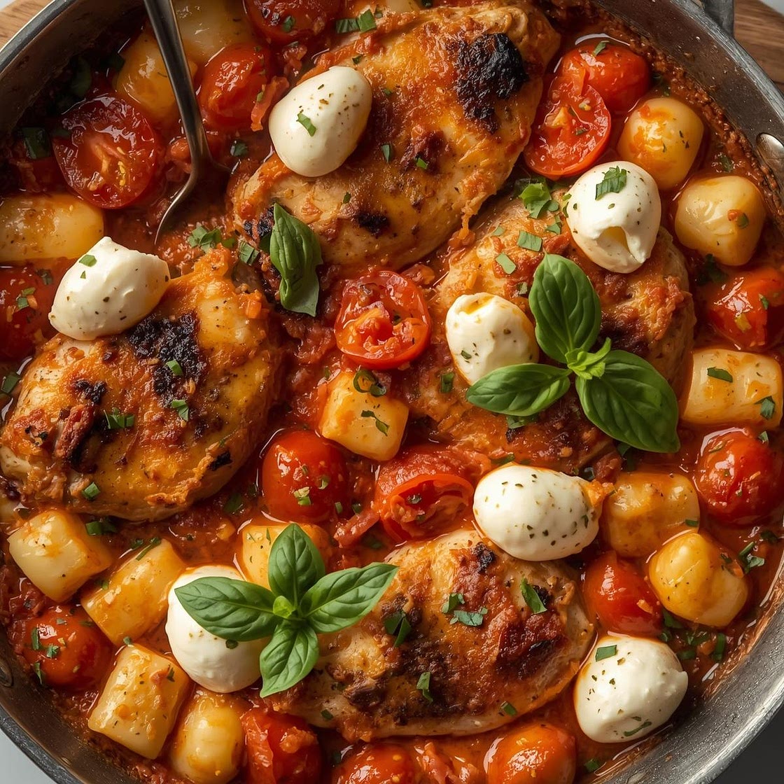 Caprese Chicken Gnocchi Skillet Recipe