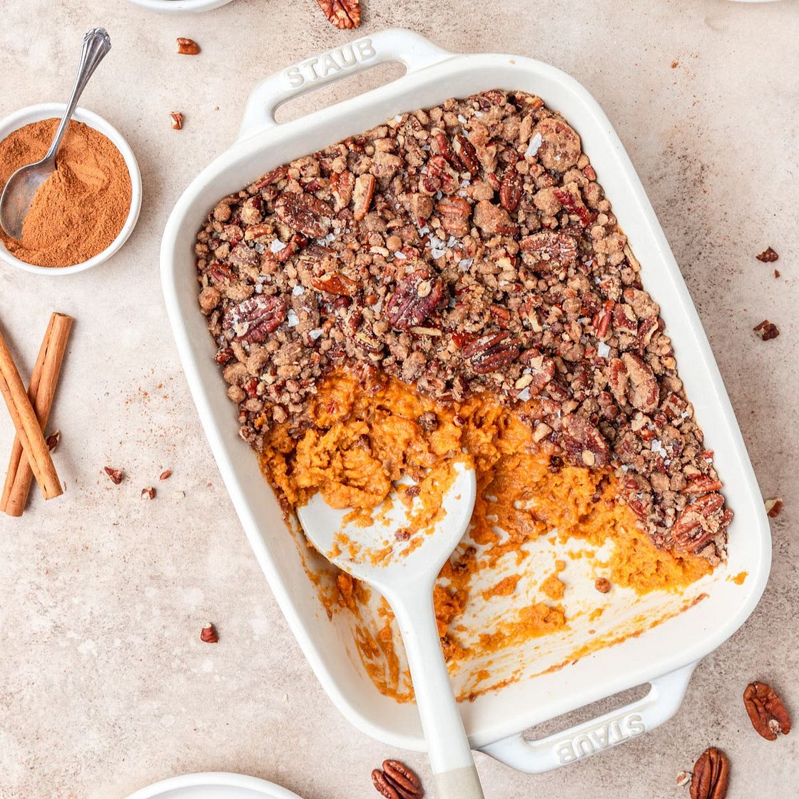 Eggnog Sweet Potato Casserole