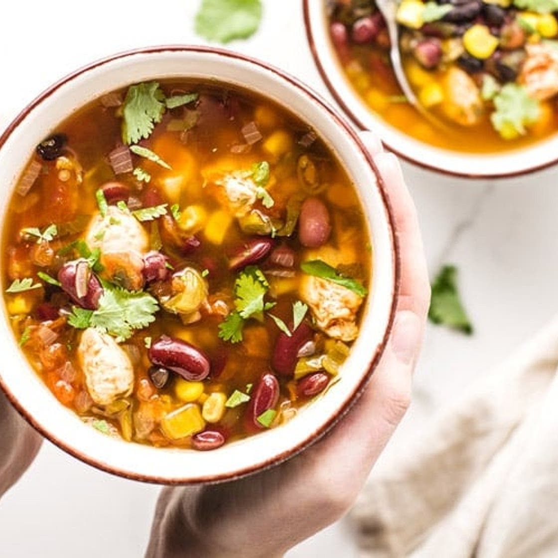 Slow Cooker Fiesta Chicken Soup