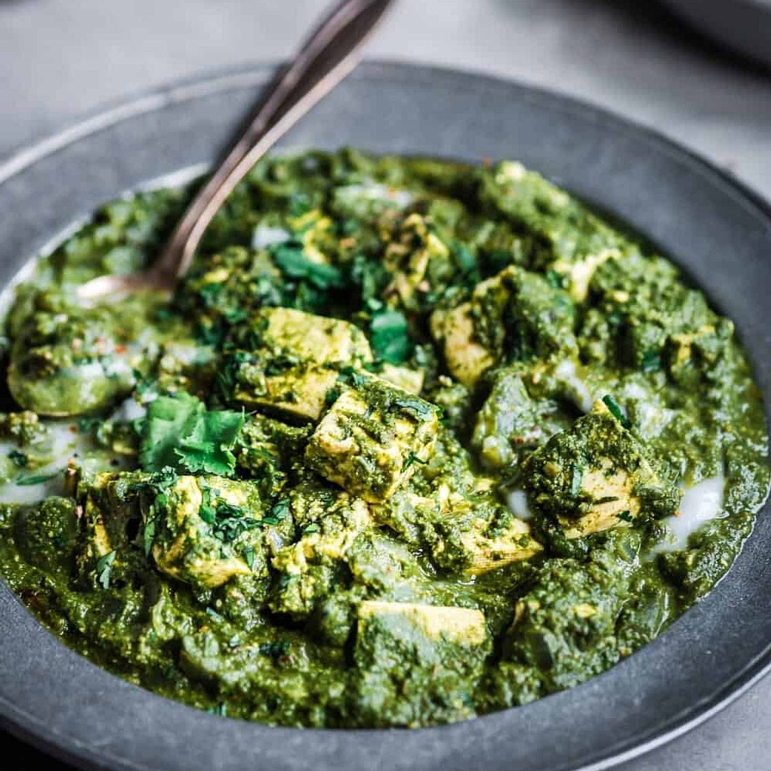 Vegan Palak Paneer with Tofu