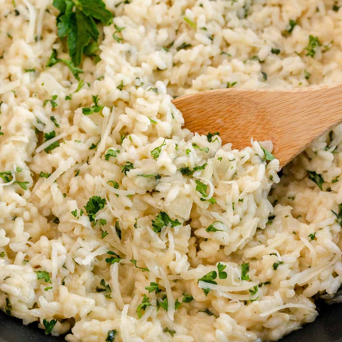 Creamy Garlic Parmesan Risotto Recipe + VIDEO