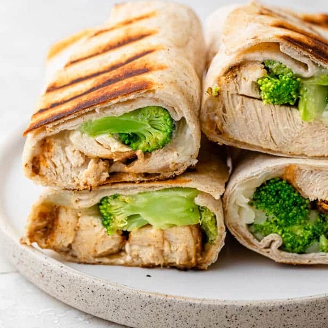 Grilled Chicken Broccoli Wraps