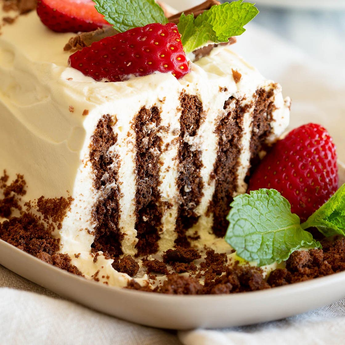 The Easiest Chocolate Ripple Cake