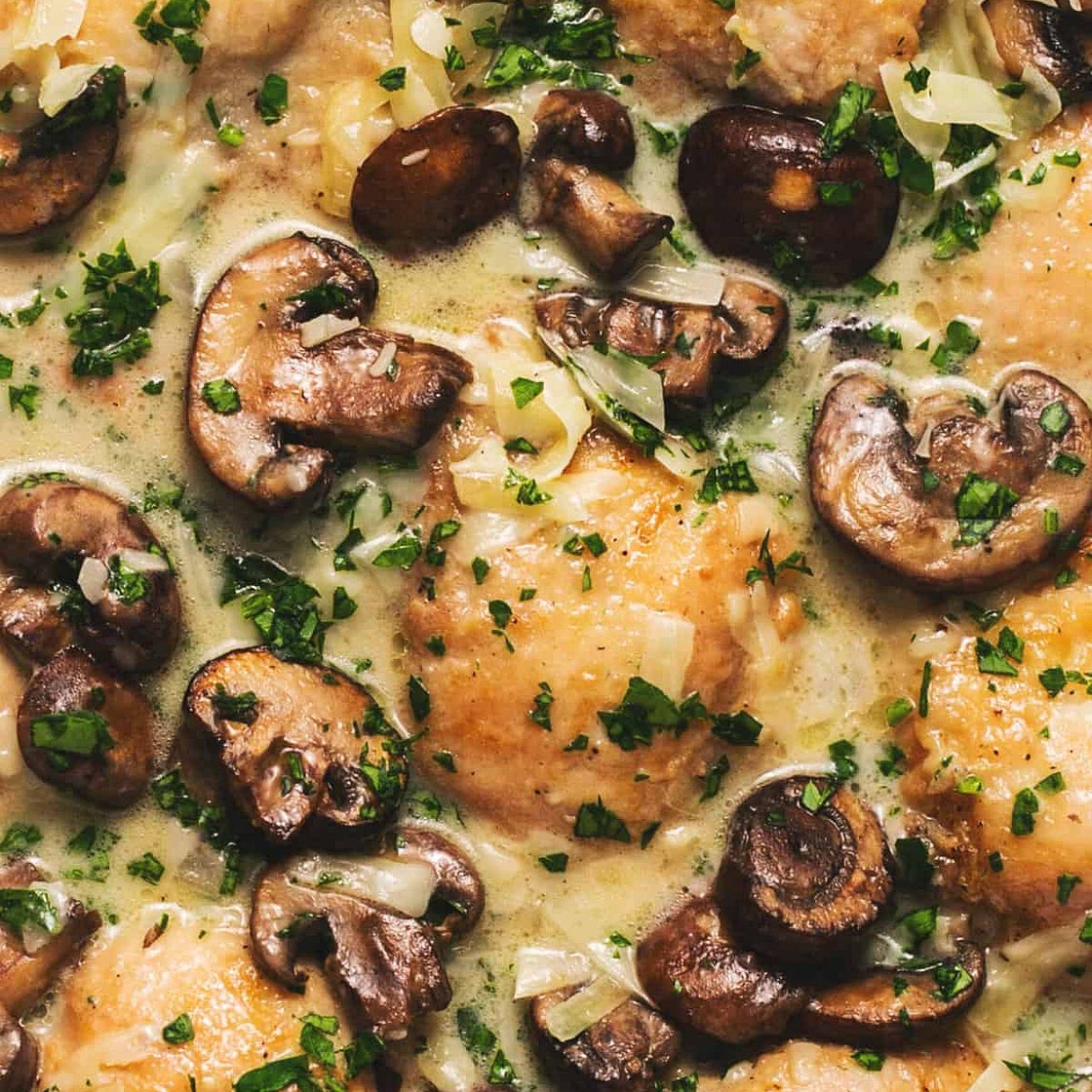 Creamy Mushroom Garlic Chicken