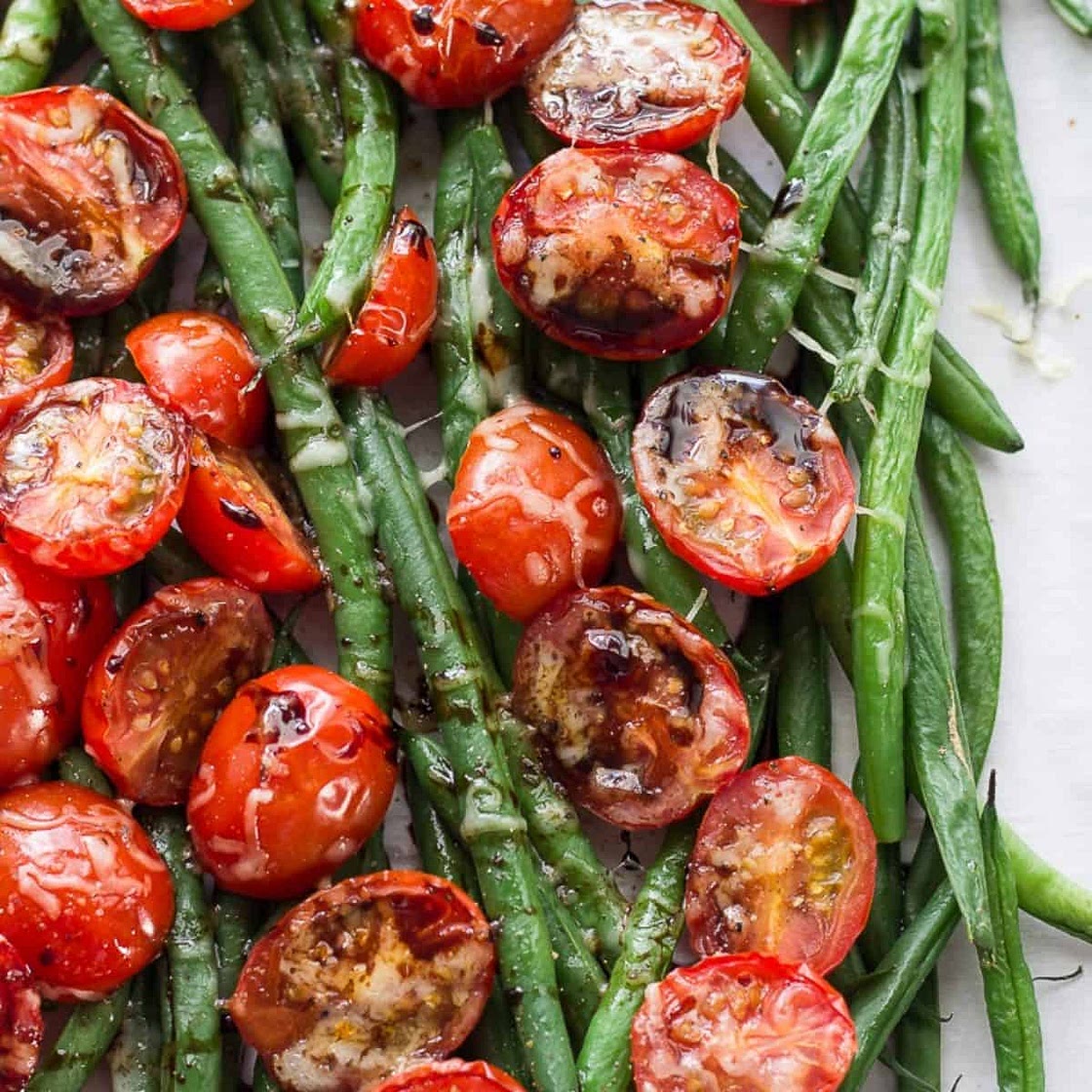 Roasted Green Beans And Tomatoes