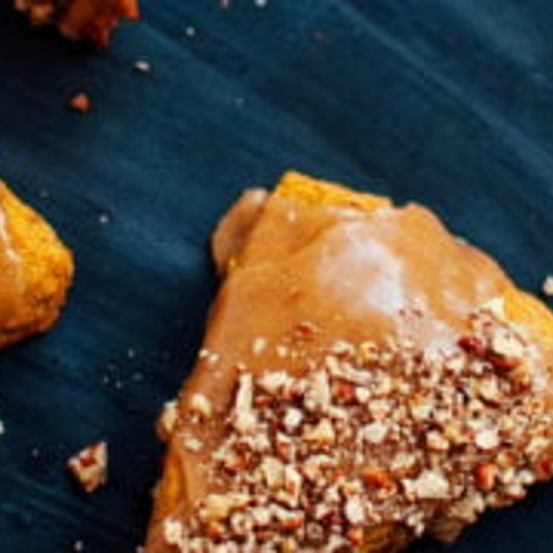 Pumpkin Pecan Scones with Maple Glaze