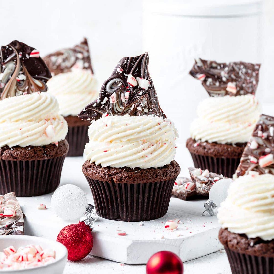 Peppermint Bark Cupcakes