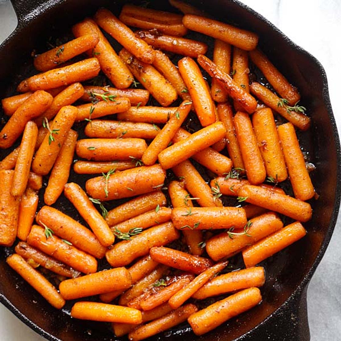 Brown Butter Garlic Honey Roasted Carrots