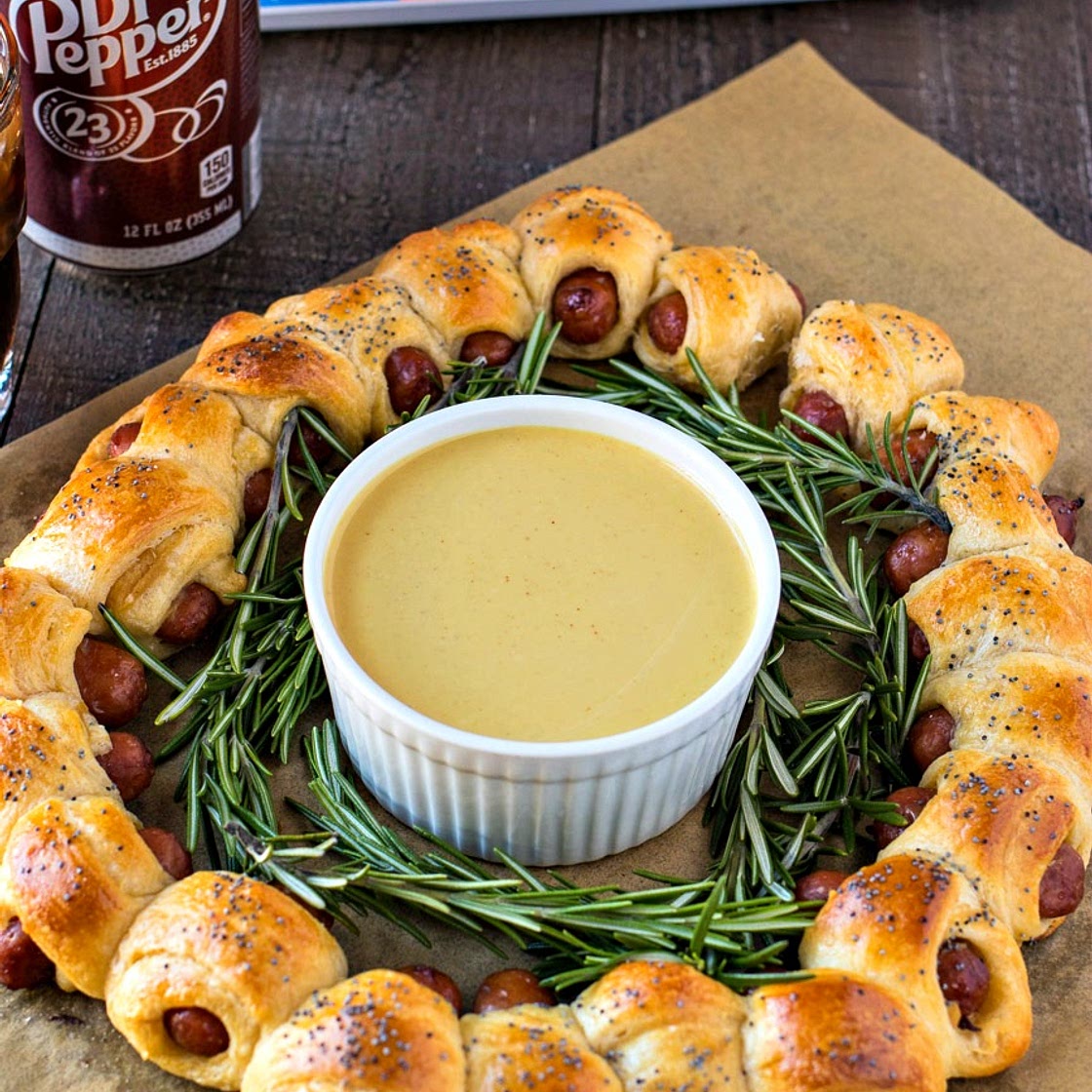 Pigs in a Blanket Wreath