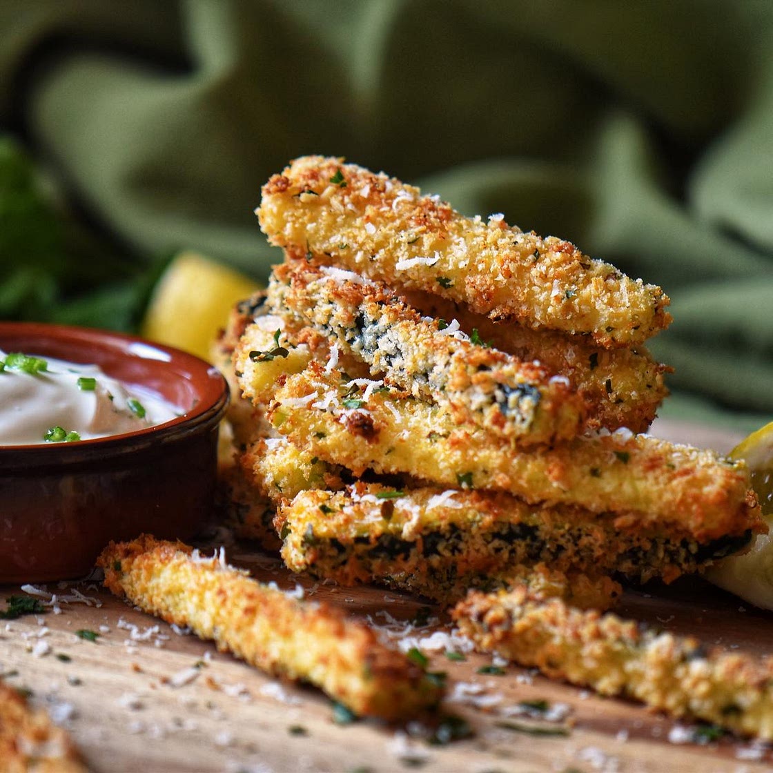 Baked Zucchini Sticks (Oven or Air Fryer)