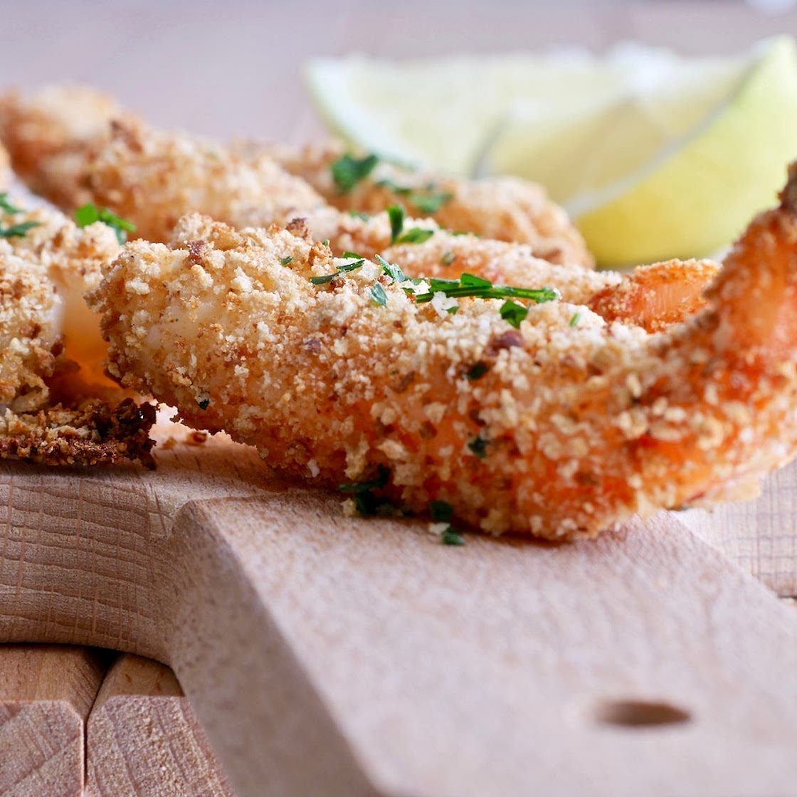 Gamberoni impanati con friggitrice ad aria