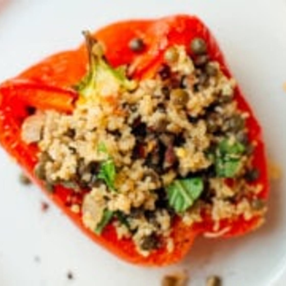 Lentil & Couscous Stuffed Peppers