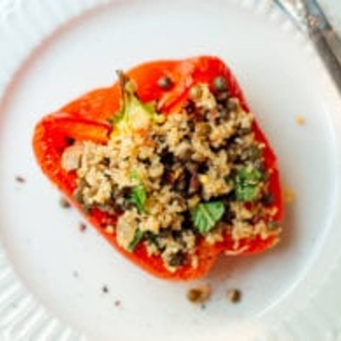 Lentil & Couscous Stuffed Peppers