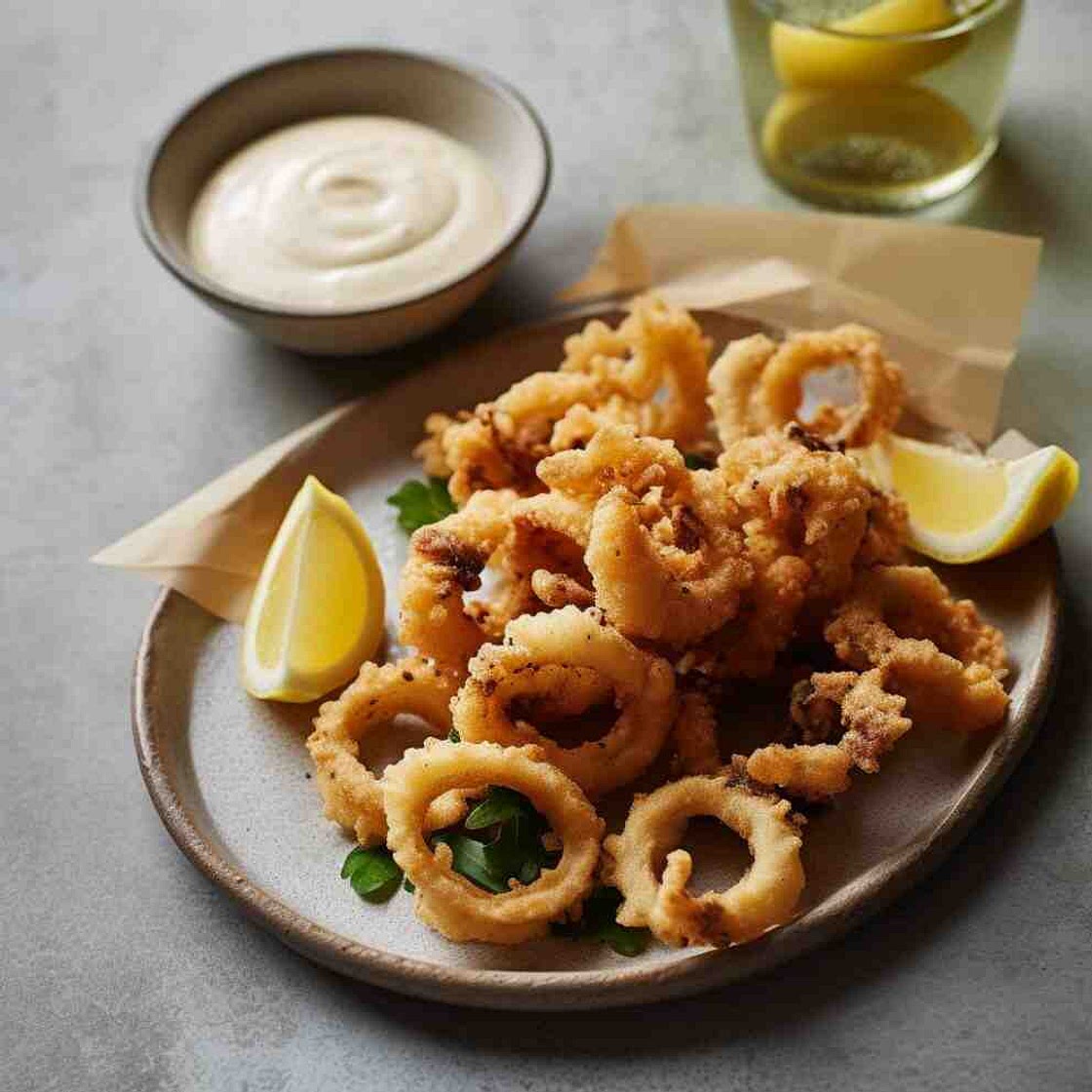 Crispy Squid Mary Berry with Aioli