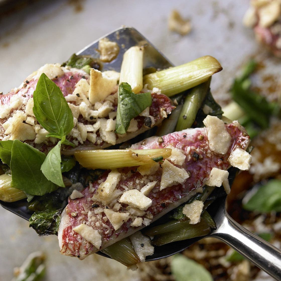 Rotbarben mit Knusperkruste