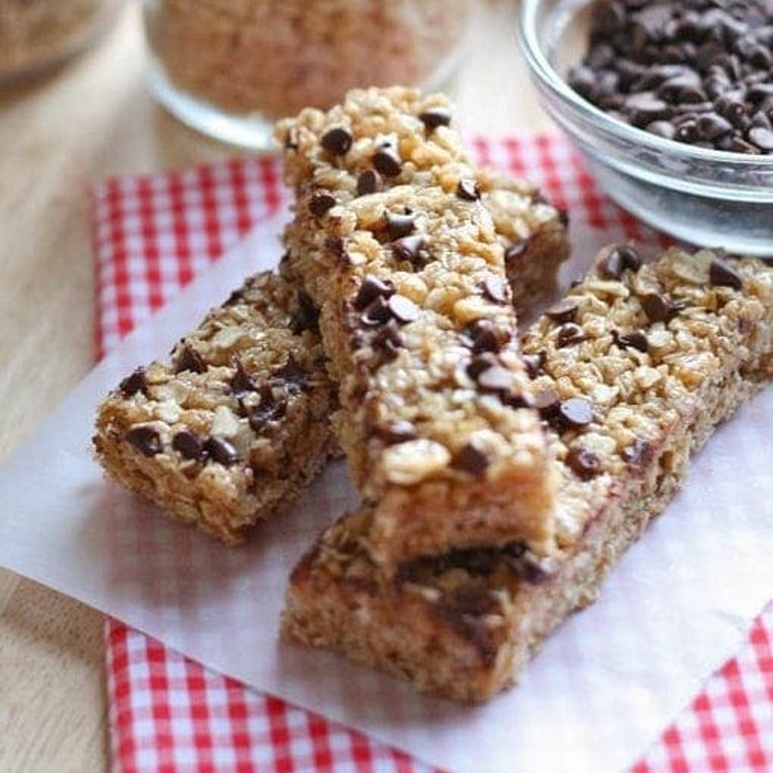 No-Bake Chocolate Chip Granola Bars