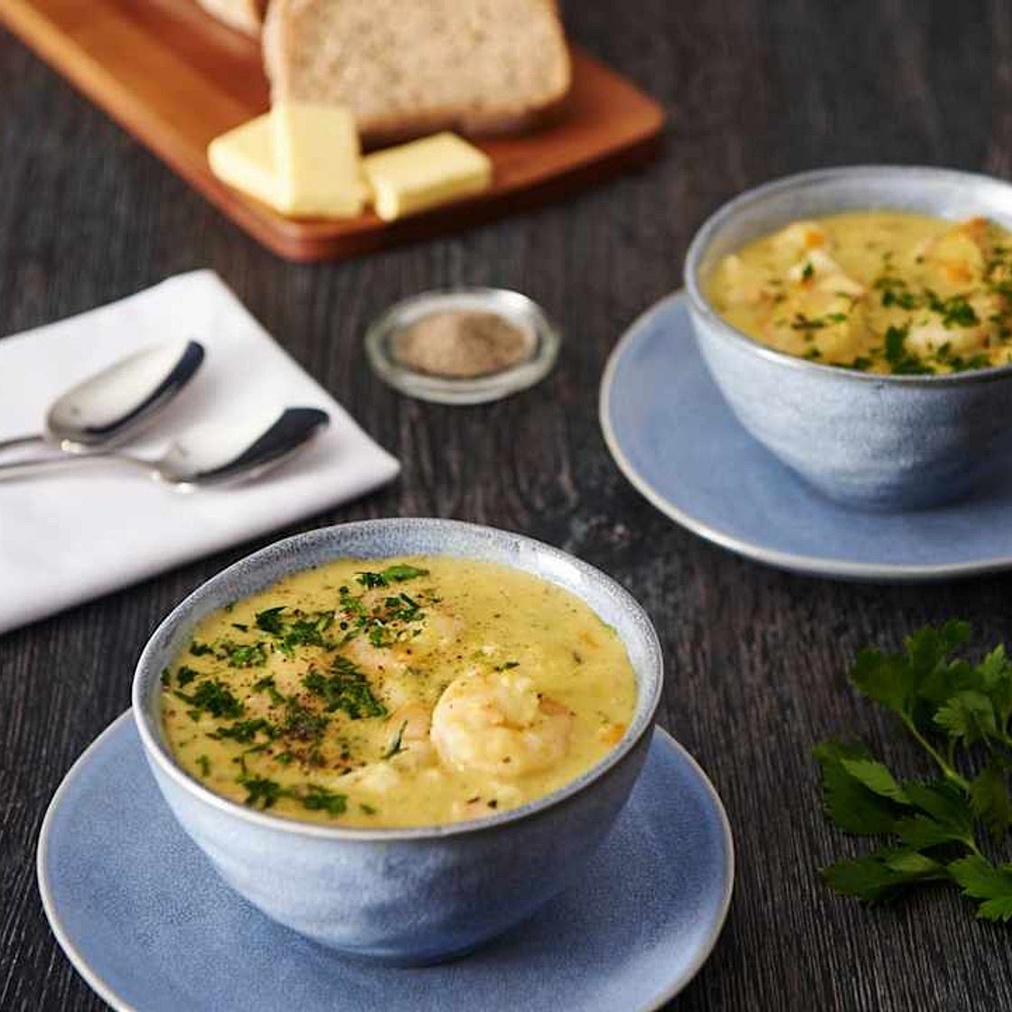 Hearty seafood chowder