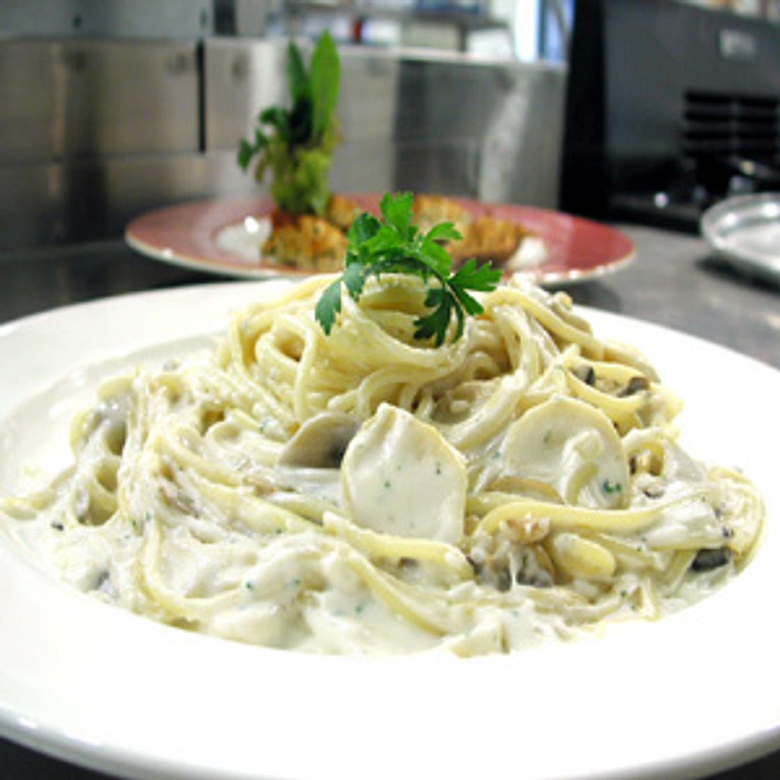 버섯크림스파게티