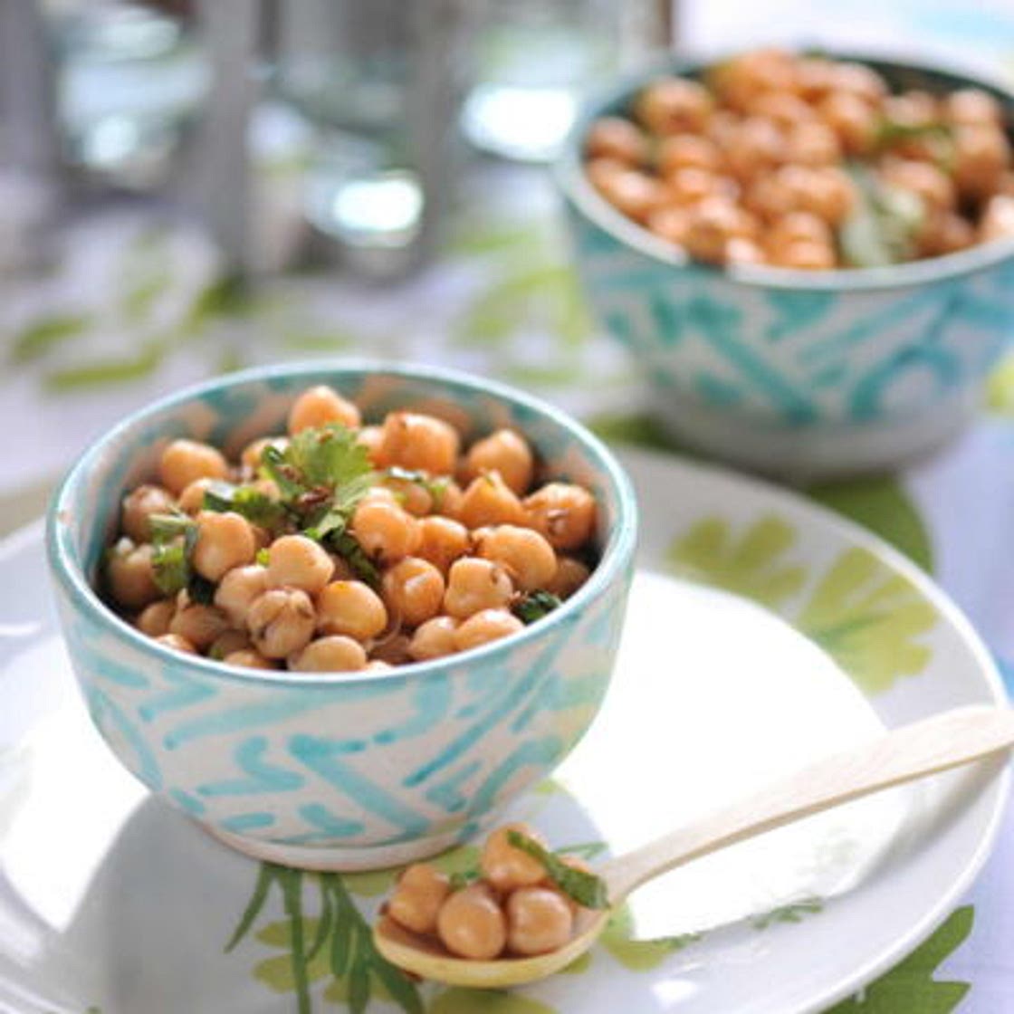 Salade de pois chiches à la coriandre et au cumin