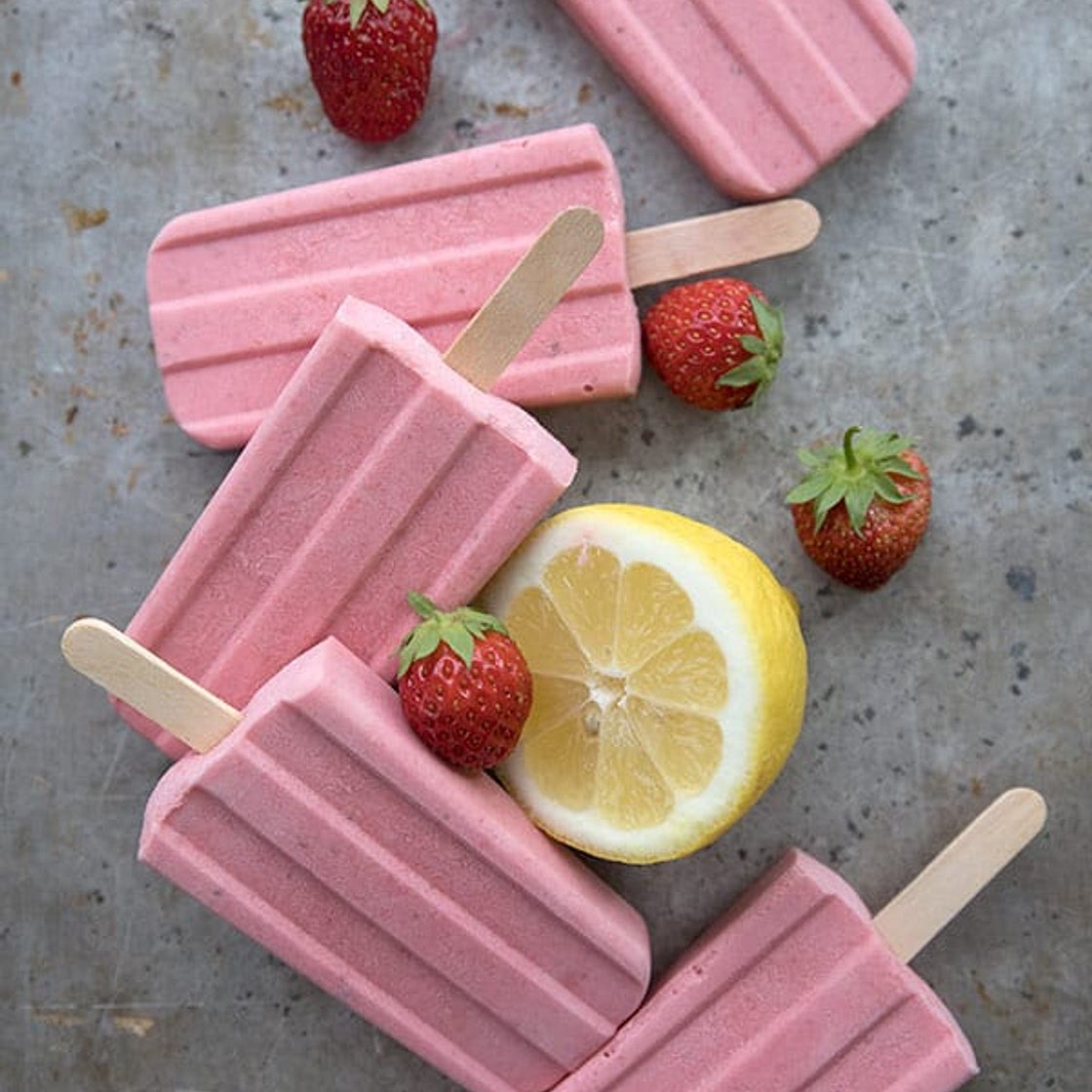 Keto Strawberry Lemonade Popsicles