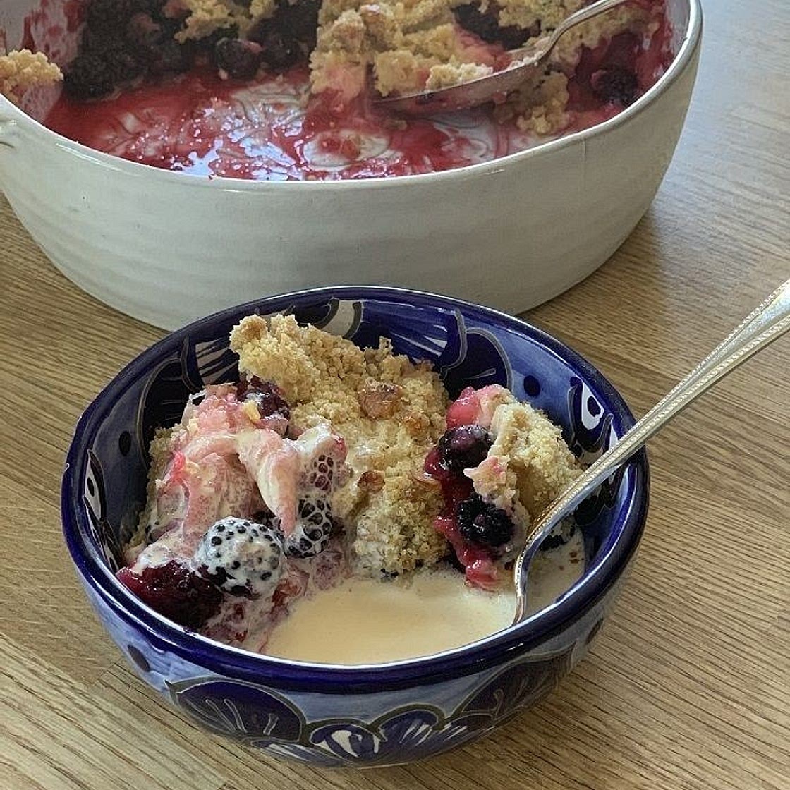 Blackberry and Apple Crumble