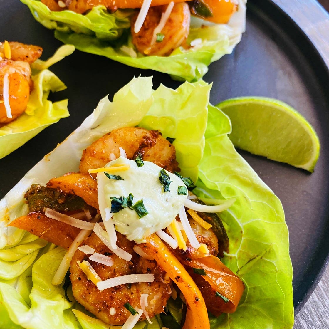 Blackened Shrimp Lettuce Wraps