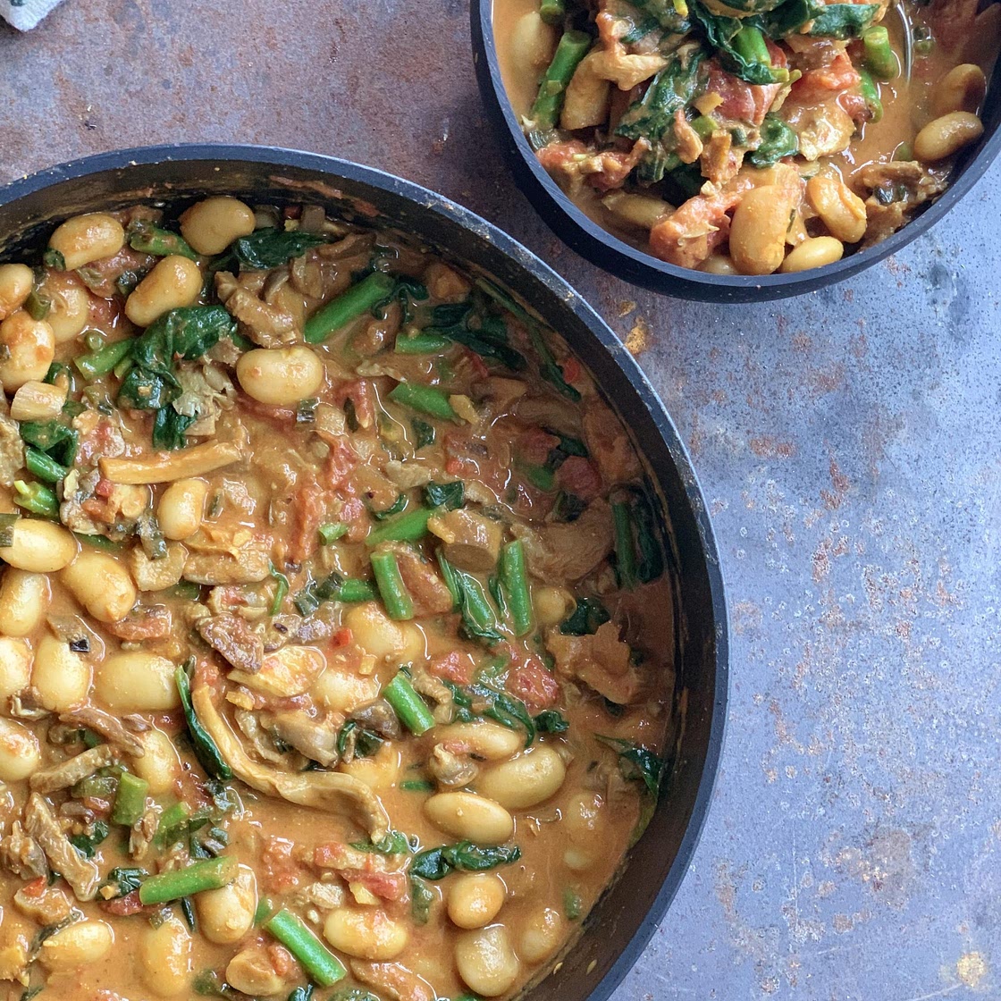 low fodmap curry - Spinach & Butterbean Curry