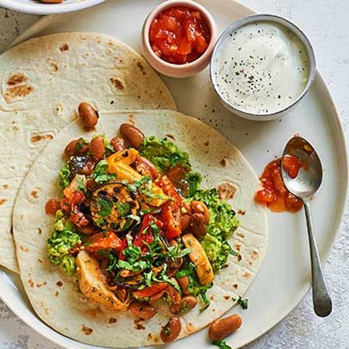 No-cook veggie fajitas
