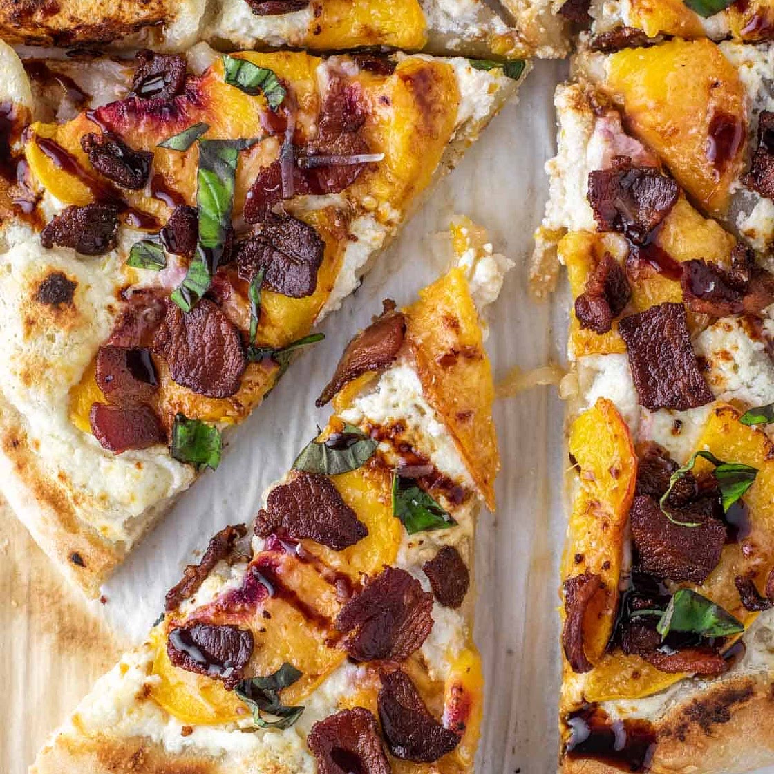 Peach Ricotta Pizza