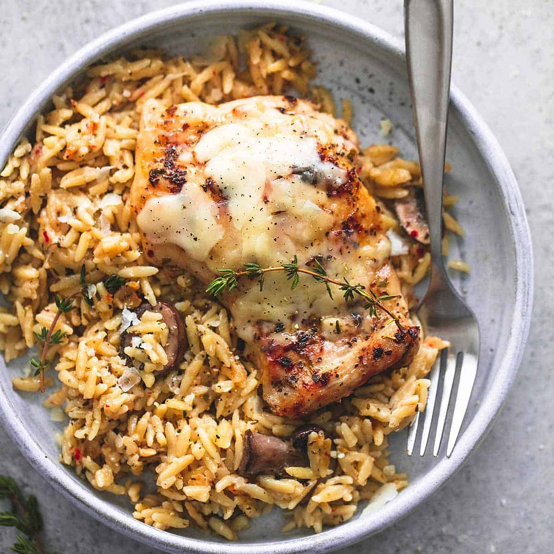 Slow Cooker Parmesan Herb Chicken & Orzo