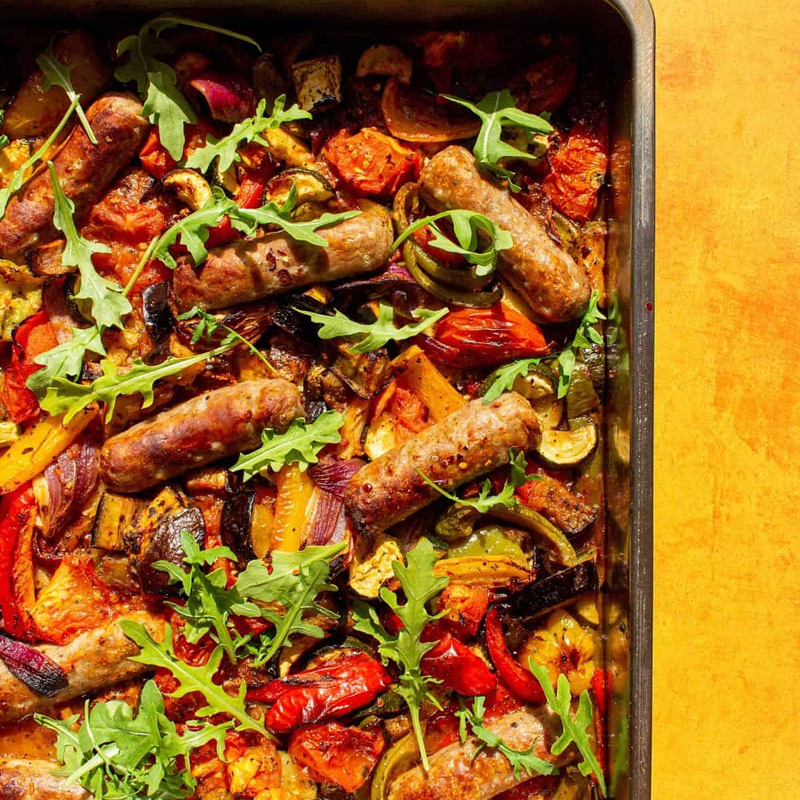 Sausage Tray Bake with Vegetables