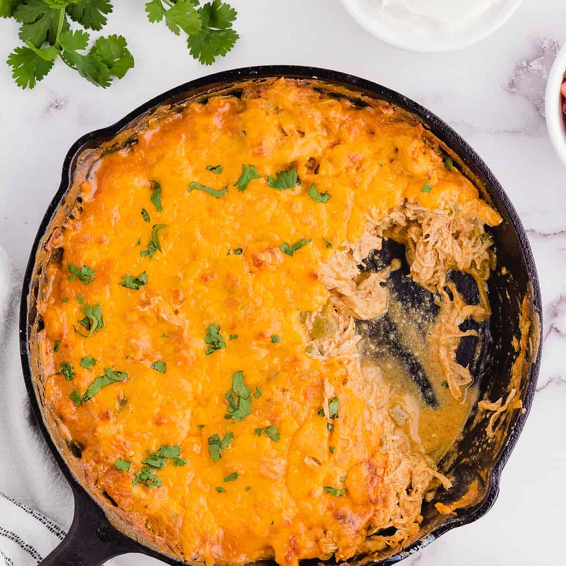 Keto Chicken Enchilada Casserole