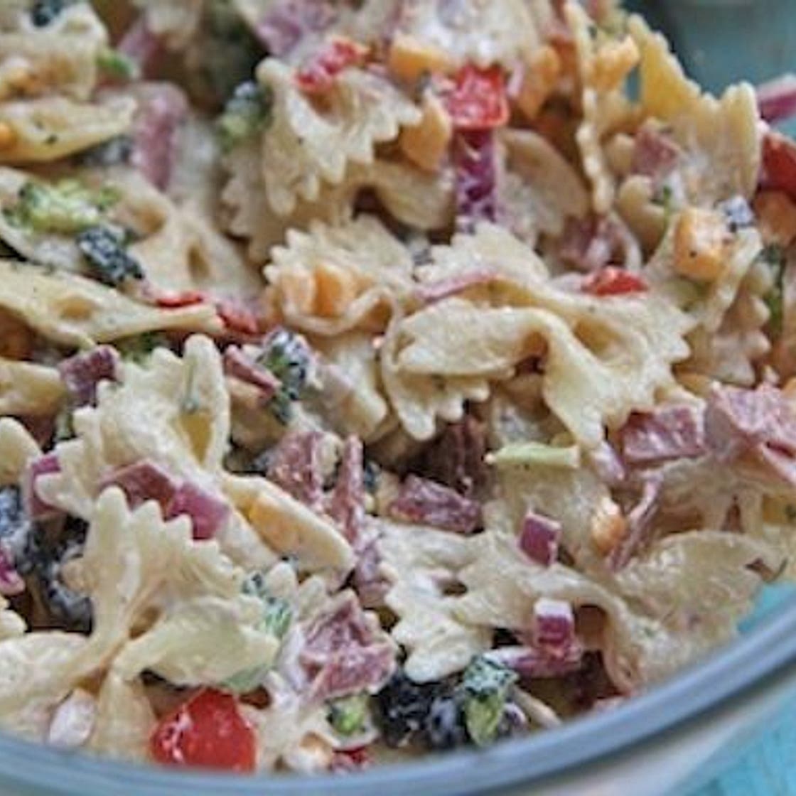 Bacon Cheddar Ranch Pasta Salad Recipe