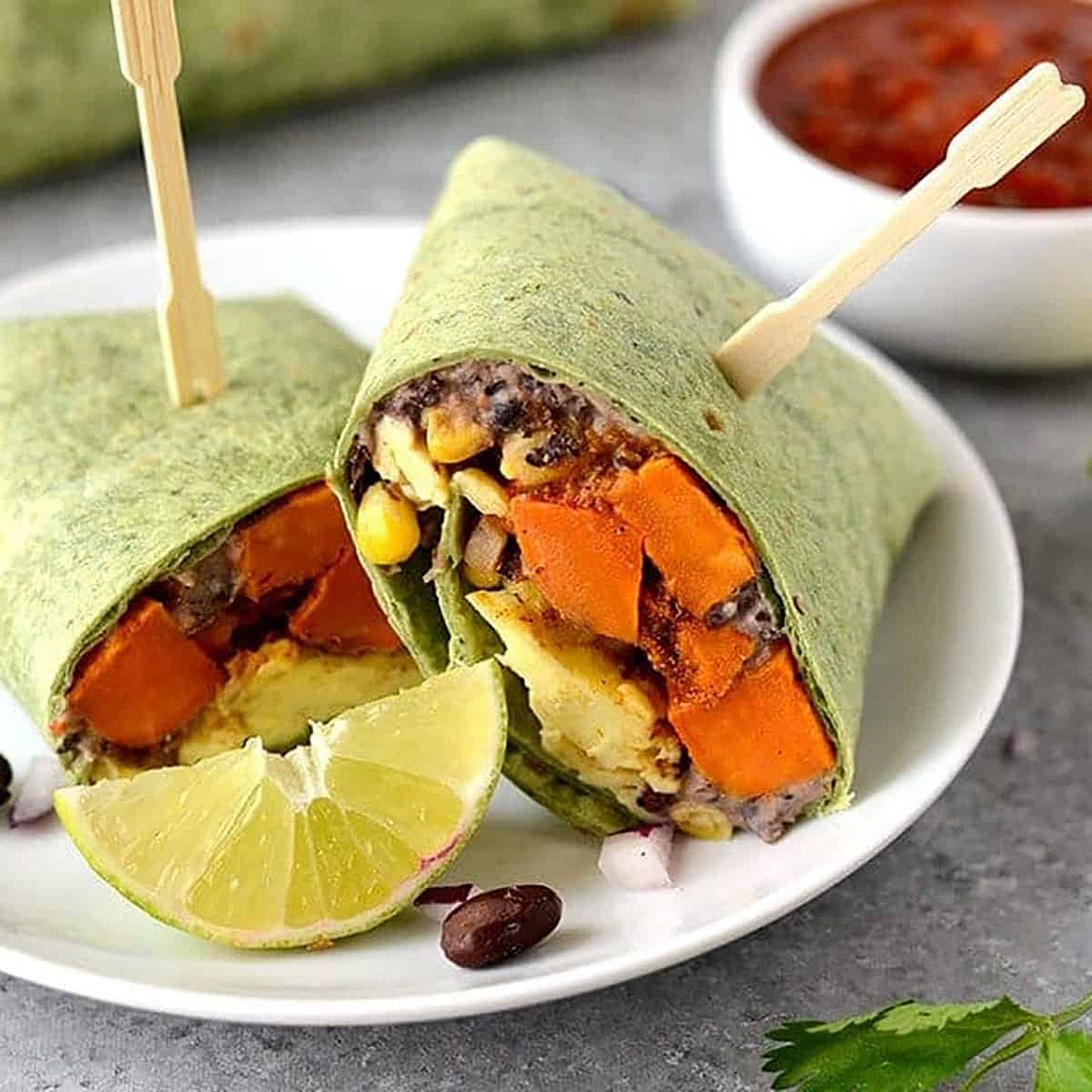 Meal Prep Black Bean Breakfast Burritos