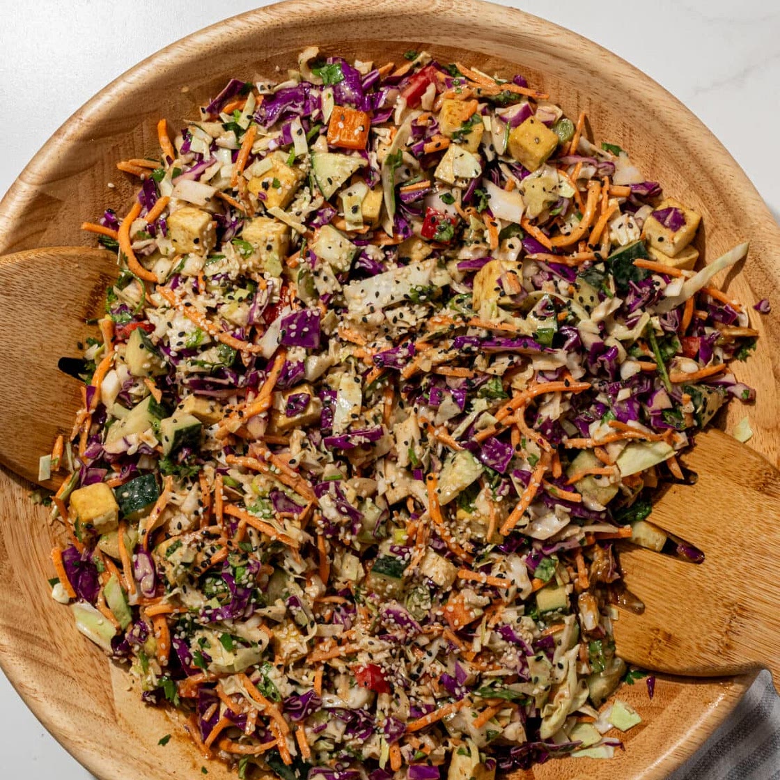 Thai Chopped Salad (With Peanut Dressing!)