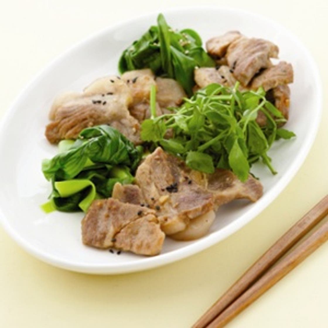 봄나물돼지고기구이