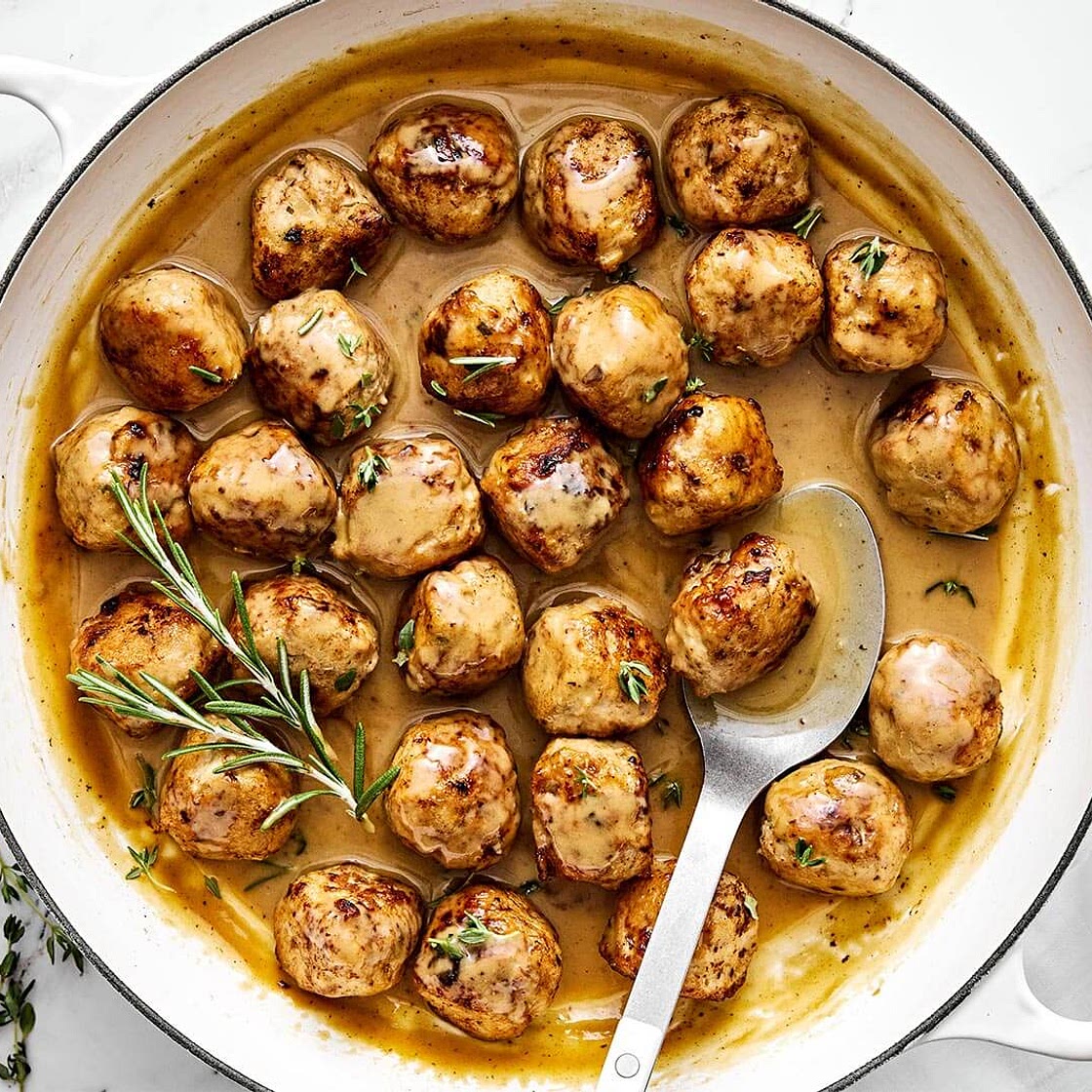 Turkey Meatballs with Maple Mustard Sauce