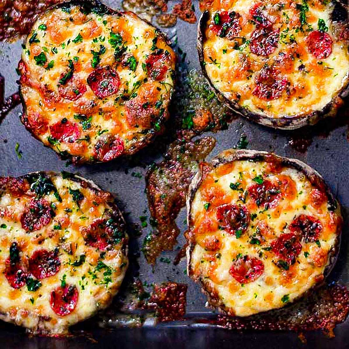 Pizza Stuffed Mushrooms