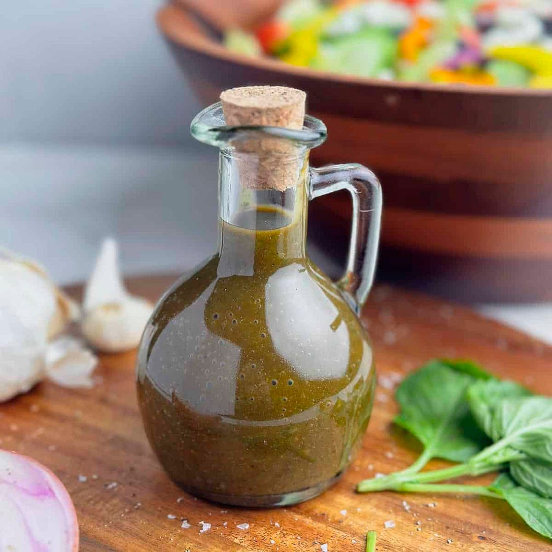 Homemade Balsamic and Fresh Basil Vinaigrette Recipe