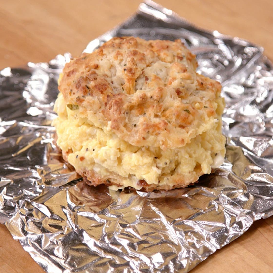 Prosciutto & Cheddar Egg Biscuits