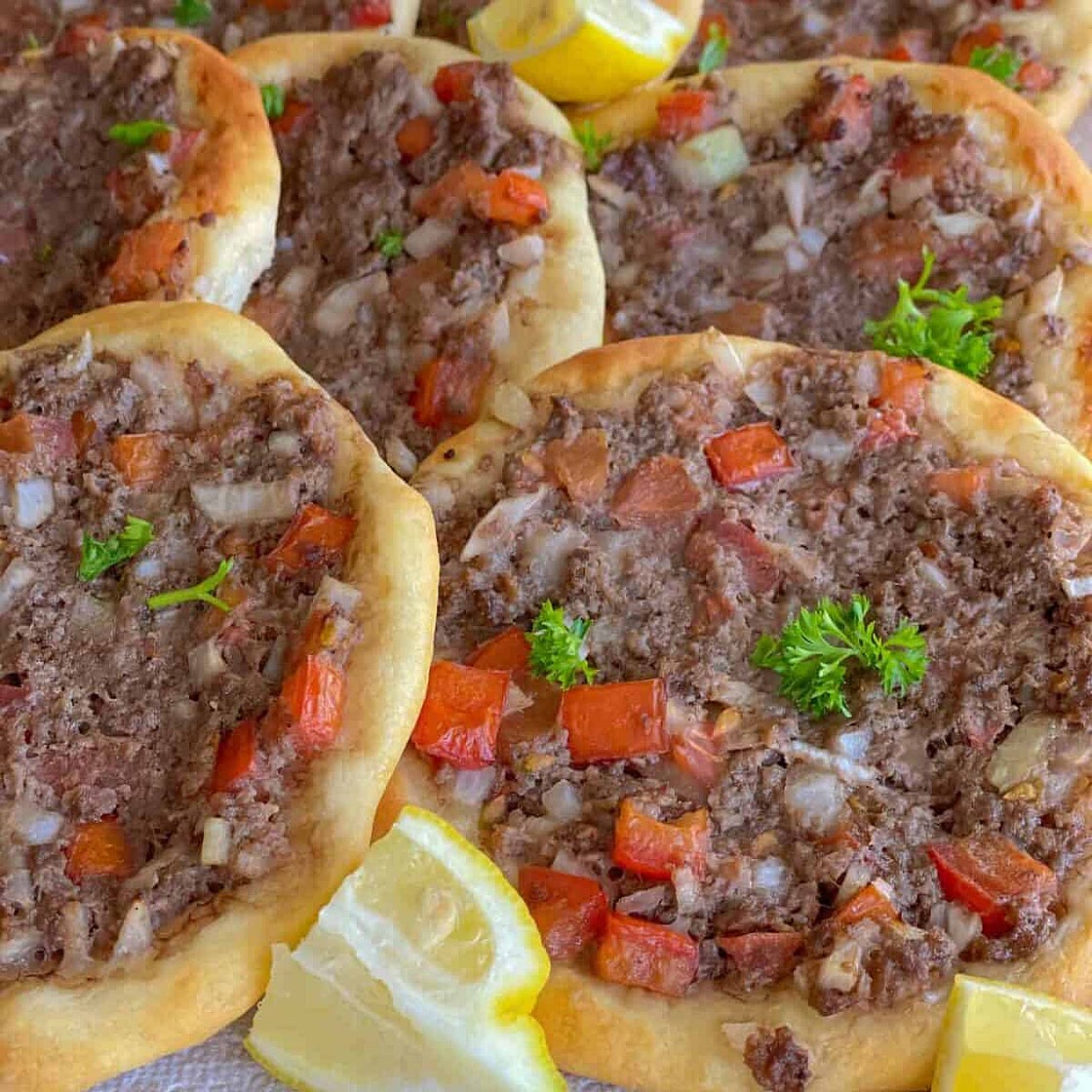 Lahme Bi Ajeen (Lebanese Open Face Meat Pies)