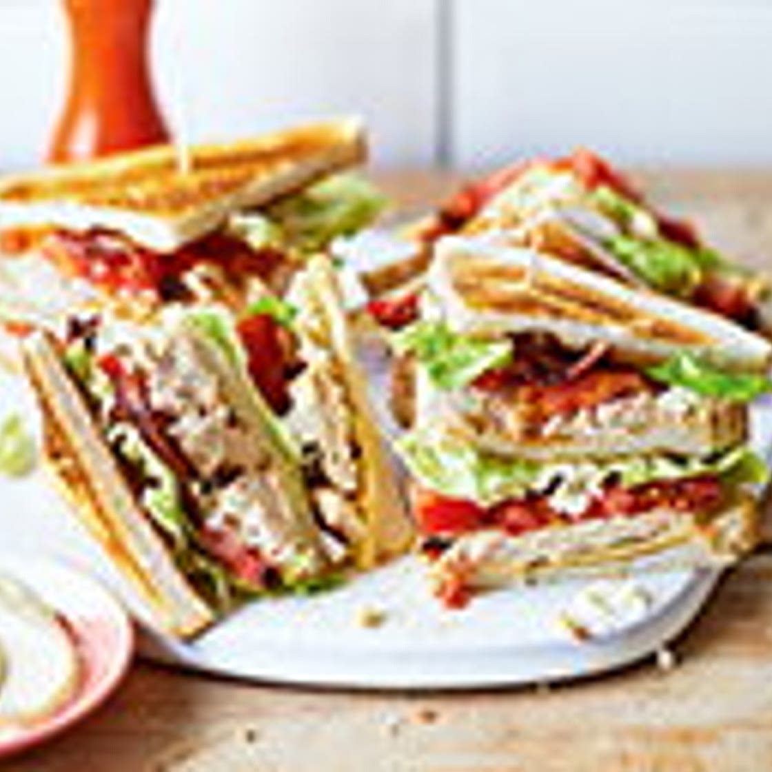 Classic chicken club sandwich