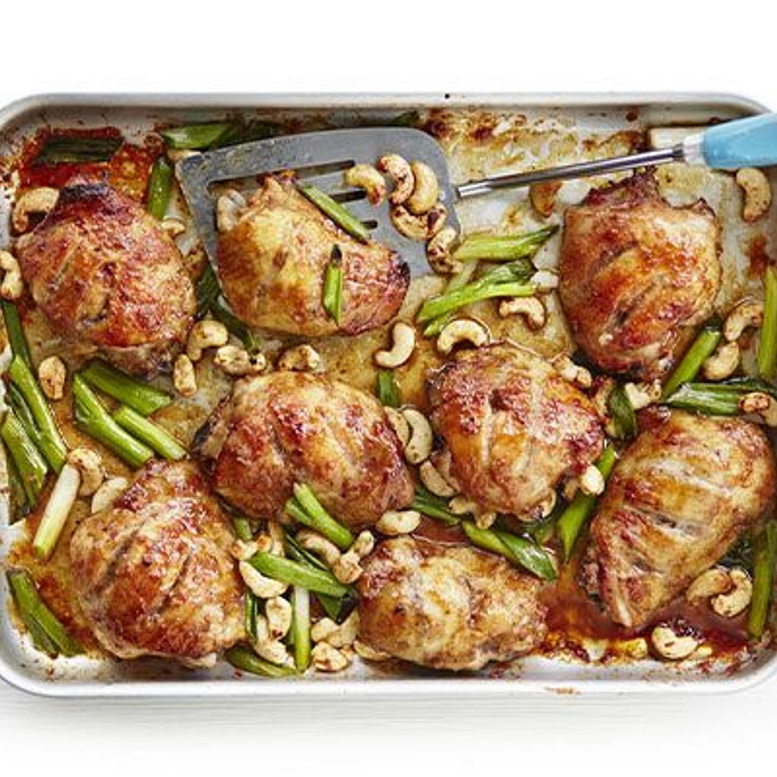 Sticky Chinese five-spice chicken traybake